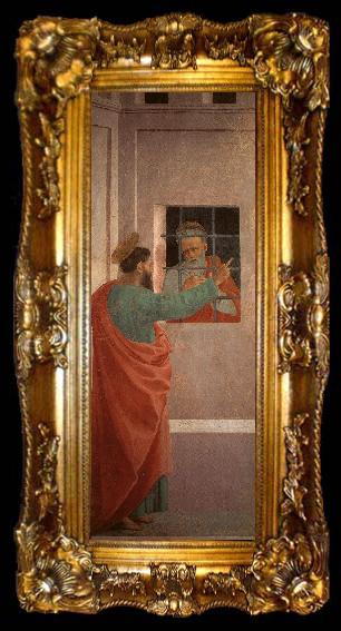 framed  Filippino Lippi St Paul Visits St.Peter in Prison, ta009-2